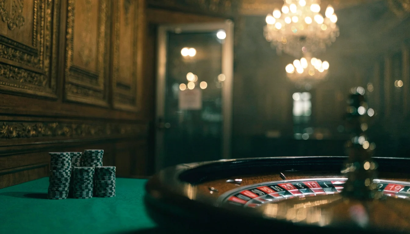 Elegantni interijer hrvatskog casina s roulette stolom i igrama